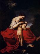 Giovanni da san giovanni Venus Combing Cupids Hair painting